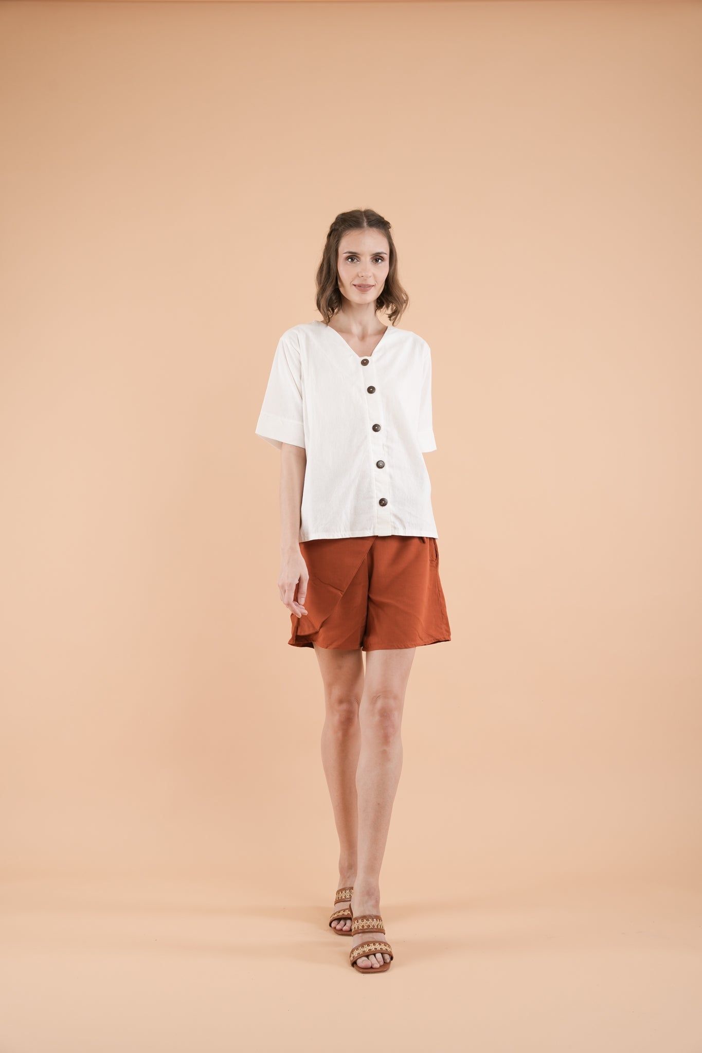 GET SPOTTED SHOP STOCKS Mix and Match Bottoms: Ellie Buttoned Top