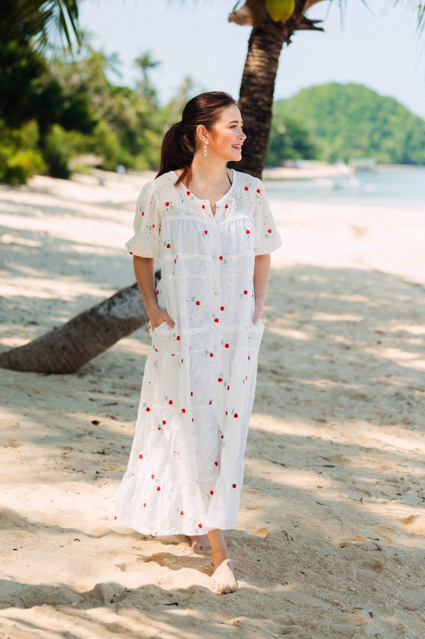 Bela Padilla x Get Spotted: Cristine Limited Edition Eyelet Dress with Rose Details