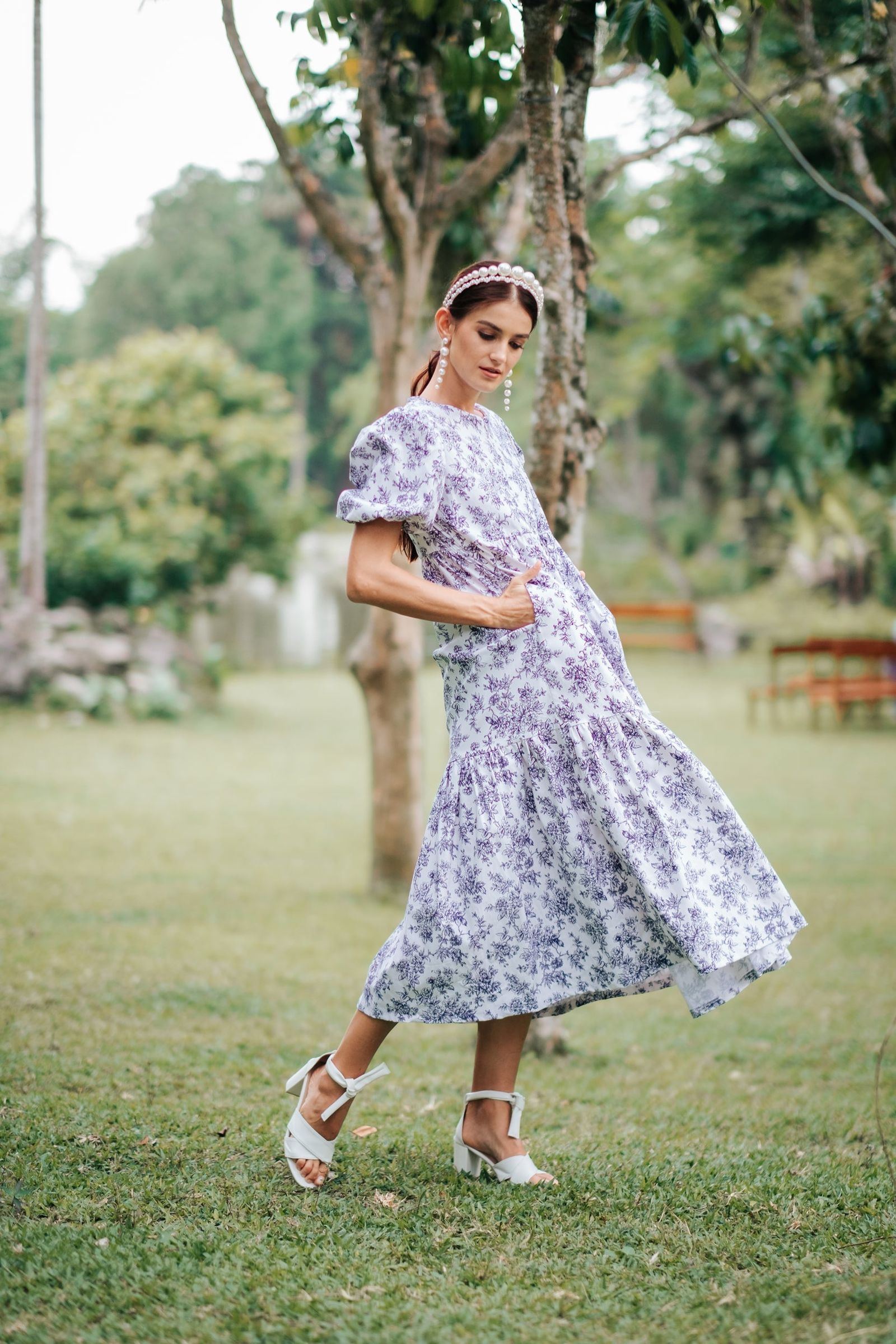 GET SPOTTED SHOP STOCKS Jenny Blue Porcelain: Daphne Maxi Dress