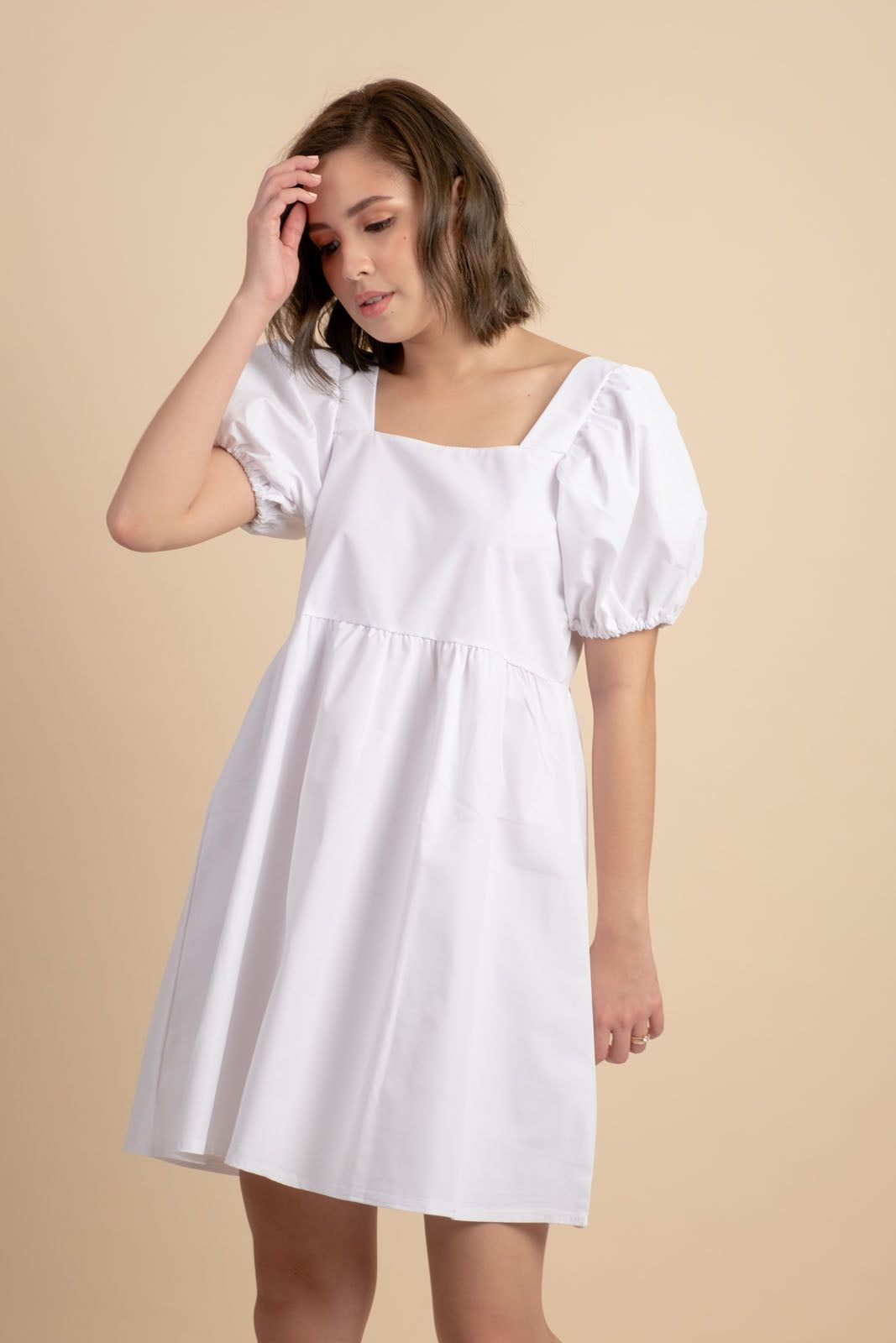 Raize White Babydoll Dress