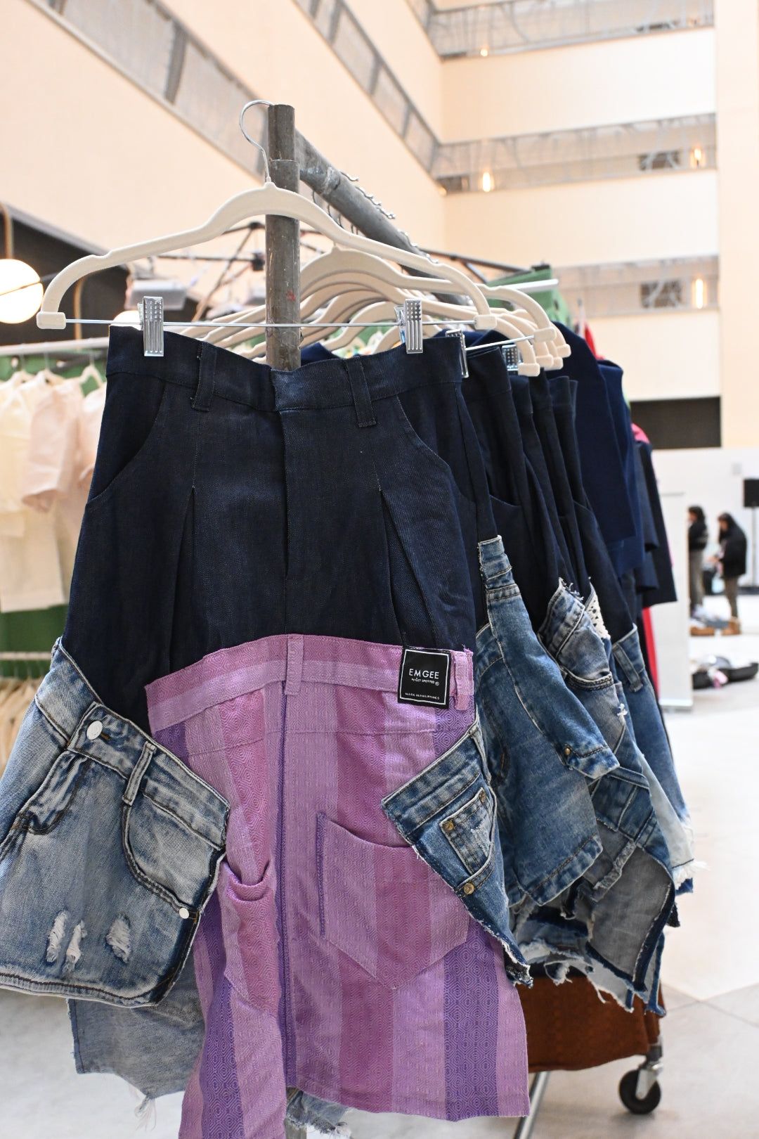 MNL EMGEE by Get Spotted: Bessie Upcycled Skirt with Hablon Accent