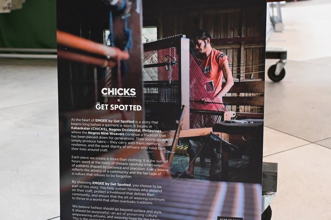 CHICKS x Get Spotted sign at the YAMAN booth in New York