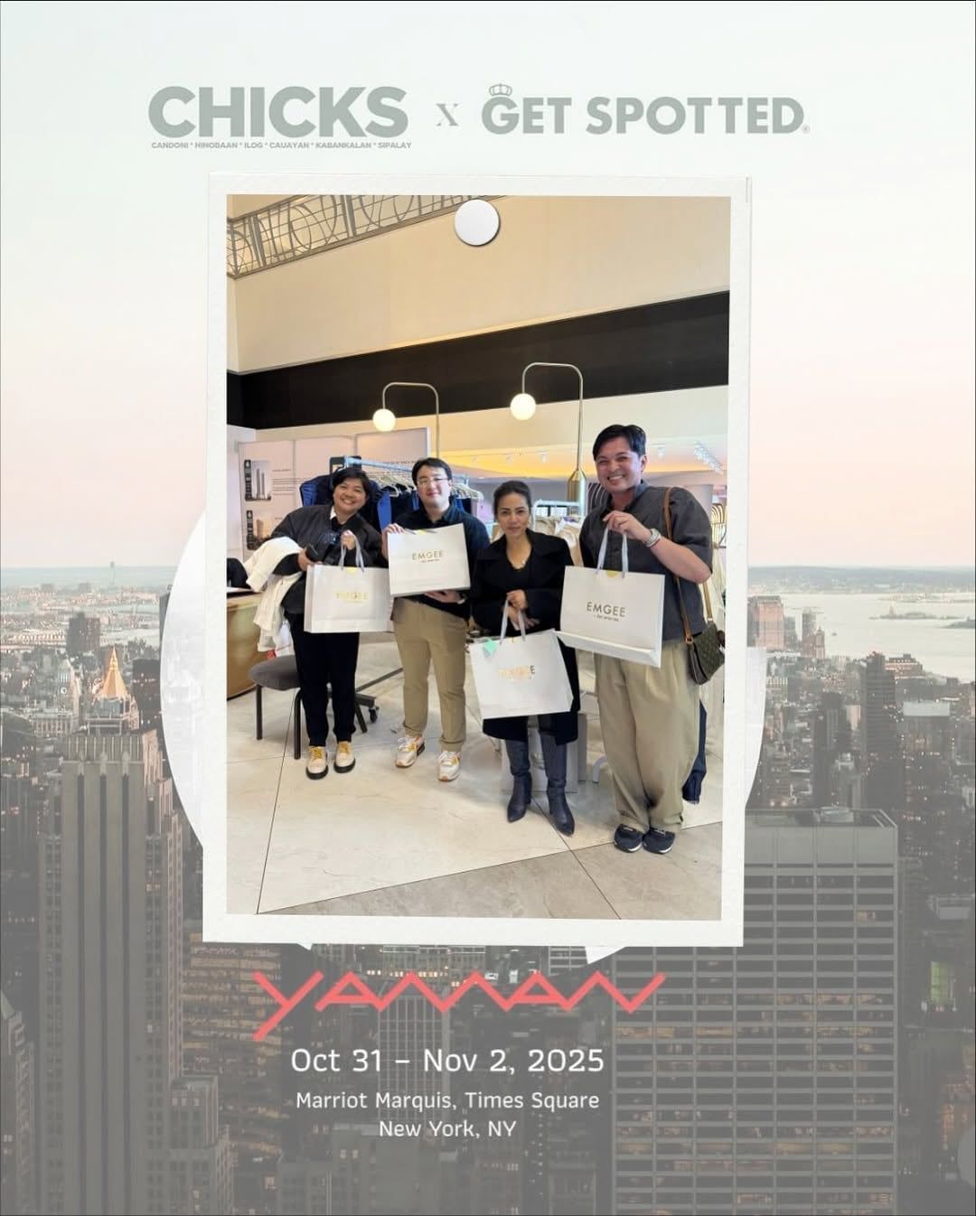 Visitors at the Get Spotted booth, YAMAN New York, Times Square